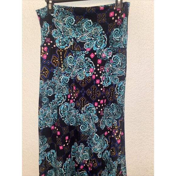 Lularoe Paisley Maxi Dress Strapless Stretchy Evening M USA Boho Art Fairygoth - Picture 5 of 9